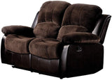 Homelegance Resonance 83" Bonded Leather Double Reclining Sofa, Brown