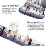 Mouse Pad with Wrist Support and Keyboard Wrist Rest Pad Set,Ergonomic Mouse Pads for Computers Laptop,Non-Slip Comfortable Mousepad w/Raised Memory Foam for Easy Typing Pain Relief (Eiffel Tower)