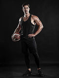 DRSKIN Men's 2~3 Pack Dry Fit Y-Back Gym Muscle Tank Mesh Sleeveless Top Fitness Training Cool Dry Athletic Workout