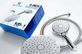 Neptune Luxury 3-Way 2-In-1 High Pressure Showerhead with Handheld Combo 9-Inch Large Adjustable Rainfall Shower Head and Multi-Setting 4.7-Inch Handheld Spray Use 2 Showerheads Separately or Together