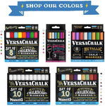 VersaChalk Washable Wine Glass Markers- 7 Vibrant Erasable Colors to Write on Party Cups, Drink Glasses, Beer Mugs, Clear Plastic Jars, Windows, and Mirrors