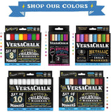 VersaChalk Washable Wine Glass Markers- 7 Vibrant Erasable Colors to Write on Party Cups, Drink Glasses, Beer Mugs, Clear Plastic Jars, Windows, and Mirrors