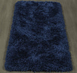 Ottomanson Flokati Collection Faux Sheepskin Shag Runner Rug, 2'X5', Navy