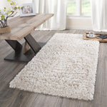 Ottomanson Flokati Collection Faux Sheepskin Shag Runner Rug, 2'7"X5', Beige