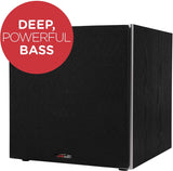 Polk Audio PSW10 10" Powered Subwoofer - Featuring High Current Amp and Low-Pass Filter | Up to 100 Watts | Big Bass at A Great Value | Easy Integration Home Theater Systems