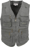 LUSI MADAM Mens Outdoor Vest Multi-Pockets Casual Vest for Work Fishing Photography Journalist