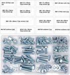 T.K.Excellent Hex Bolts M6 M8 M10 and Hex Nuts and Washers Set Kit,128 Pcs