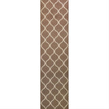 Maples Rugs Rebecca 2'6 x 10' Non Skid Hallway Carpet Entry Rugs Runners for Kitchen and Entryway, Grey/White