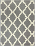 Ottomanson Glamour Collection Contemporary Moroccan Trellis Design Kids Rug (Non-Slip) Kitchen and Bathroom Mat Rug, 3'3" X 5'0", Grey