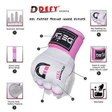 DEFY Gel Padded Premium Inner Gloves with Hand Wraps MMA Muay Thai Boxing Training Fight PAIR