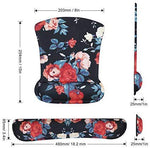 Mouse Pad with Wrist Support and Keyboard Wrist Rest Pad Set,Ergonomic Mouse Pads for Computers Laptop,Non-Slip Comfortable Mousepad w/Raised Memory Foam for Easy Typing Pain Relief (Eiffel Tower)