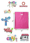 100 Extra Durable 2.5mil 12x15 Clear Merchandise bags Die Cut Handle-Semi-Glossy finish-Anti-Stretch. For Retail store plastic bags, Party favors, Handouts and more by Best Choice (Clear)