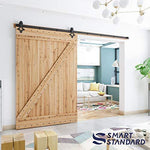 5FT Heavy Duty Sturdy Sliding Barn Door Hardware Kit -Super Smoothly and Quietly - Simple and Easy to Install - Includes Step-by-Step Installation Instruction -Fit 30" Wide Door(Rhombic Shape Hanger)