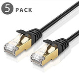 TNP Cat6 Ethernet Patch Cable (10 Feet) - Professional Gold Plated Snagless RJ45 Connector Computer Networking LAN Wire Cord Plug Premium Shielded Twisted Pair (White)