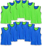 Unlimited Potential Nylon Mesh Scrimmage Team Practice Vests Pinnies Jerseys Bibs for Children Youth Sports Basketball, Soccer, Football, Volleyball (Pack of 12)