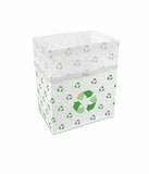 Clean Cubes 13 Gallon Disposable Trash Cans & Recycling Bins, 3 Pack (White)
