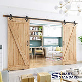 5FT Heavy Duty Sturdy Sliding Barn Door Hardware Kit -Super Smoothly and Quietly - Simple and Easy to Install - Includes Step-by-Step Installation Instruction -Fit 30" Wide Door(Rhombic Shape Hanger)