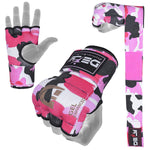 DEFY Gel Padded Premium Inner Gloves with Hand Wraps MMA Muay Thai Boxing Training Fight PAIR