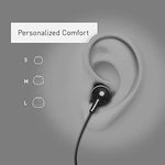 Panasonic ErgoFit In-Ear Earbud Headphones RP-HJE120-K (Black) Dynamic Crystal Clear Sound, Ergonomic Comfort-Fit