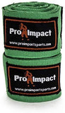 Pro Impact Mexican Style Boxing Handwraps 180" with Closure – Elastic Hand & Wrist Support for Muay Thai Kickboxing Training Gym Workout or MMA for Men & Women - 1 Pair