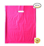 100 Extra Durable 2.5mil 12x15 Clear Merchandise bags Die Cut Handle-Semi-Glossy finish-Anti-Stretch. For Retail store plastic bags, Party favors, Handouts and more by Best Choice (Clear)