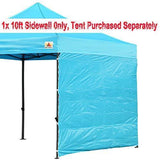 ABCCANOPY Instant Canopy SunWall (15+Colors) for 10x10 Feet, 10x20 Feet Straight Leg pop up Canopy, 1 Pack Sidewall Only, White