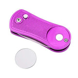 Mile High Life All Metal Foldable Golf Divot Tool with Pop-up Button & Magnetic Ball Marker (Multi-Colors/Shape)
