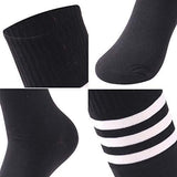 saounisi Unisex Tube Socks Stripe,2 Pairs Knee High Football Soccer Volleyball Baseball Cheerleading Team Socks