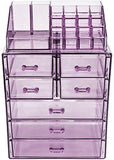 Sorbus Acrylic Cosmetic Makeup and Jewelry Storage Case Display-Spacious Design-for Bathroom, Dresser, Vanity and Countertop (4 Large, 2 Small Drawers, Clear)