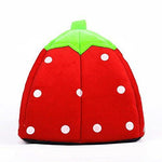 Spring Fever Small Big Animal Strawberry Guinea Pigs Rabbit Dog Cat Puppy Pet Fleece House Indoor Water Resistant Beds