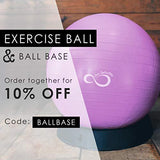 Live Infinitely Exercise Ball (55cm-95cm) Extra Thick Professional Grade Balance & Stability Ball- Anti Burst Tested Supports 2200lbs- Includes Hand Pump & Workout Guide Access