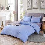 100% Washed Cotton Duvet Cover 3 Piece, Comforter Cover California King Size, Ultra Soft with Zipper Closure, Corner Ties, Simple Bedding Style, Gray White Plaid by SORMAG
