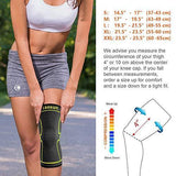 CAMBIVO 2 Pack Knee Brace, Knee Compression Sleeve Support for Running, Arthritis, ACL, Meniscus Tear, Sports, Joint Pain Relief and Injury Recovery