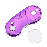 Mile High Life All Metal Foldable Golf Divot Tool with Pop-up Button & Magnetic Ball Marker (Multi-Colors/Shape)