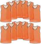 Unlimited Potential Nylon Mesh Scrimmage Team Practice Vests Pinnies Jerseys Bibs for Children Youth Sports Basketball, Soccer, Football, Volleyball (Pack of 12)