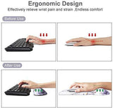 Mouse Pad with Wrist Support and Keyboard Wrist Rest Pad Set,Ergonomic Mouse Pads for Computers Laptop,Non-Slip Comfortable Mousepad w/Raised Memory Foam for Easy Typing Pain Relief (Eiffel Tower)