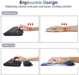 Mouse Pad with Wrist Support and Keyboard Wrist Rest Pad Set,Ergonomic Mouse Pads for Computers Laptop,Non-Slip Comfortable Mousepad w/Raised Memory Foam for Easy Typing Pain Relief (Eiffel Tower)