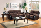 Homelegance Resonance 83" Bonded Leather Double Reclining Sofa, Brown