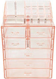 Sorbus Acrylic Cosmetic Makeup and Jewelry Storage Case Display-Spacious Design-for Bathroom, Dresser, Vanity and Countertop (4 Large, 2 Small Drawers, Clear)