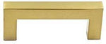 goldenwarm Gold Cabinet Pulls Square Kitchen Hardware Handles 10 Pack - LSJ12GD160 Brushed Brass Pulls for Cabinets Closet Square Cupboard Bathroom Desk Door Knobs 6-1/4in(160mm) Hole Centers