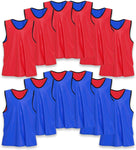 Unlimited Potential Nylon Mesh Scrimmage Team Practice Vests Pinnies Jerseys Bibs for Children Youth Sports Basketball, Soccer, Football, Volleyball (Pack of 12)