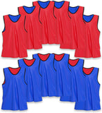 Unlimited Potential Nylon Mesh Scrimmage Team Practice Vests Pinnies Jerseys Bibs for Children Youth Sports Basketball, Soccer, Football, Volleyball (Pack of 12)