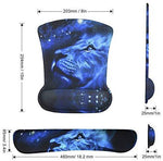 Mouse Pad with Wrist Support and Keyboard Wrist Rest Pad Set,Ergonomic Mouse Pads for Computers Laptop,Non-Slip Comfortable Mousepad w/Raised Memory Foam for Easy Typing Pain Relief (Eiffel Tower)