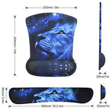 Mouse Pad with Wrist Support and Keyboard Wrist Rest Pad Set,Ergonomic Mouse Pads for Computers Laptop,Non-Slip Comfortable Mousepad w/Raised Memory Foam for Easy Typing Pain Relief (Eiffel Tower)