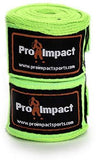 Pro Impact Mexican Style Boxing Handwraps 180" with Closure – Elastic Hand & Wrist Support for Muay Thai Kickboxing Training Gym Workout or MMA for Men & Women - 1 Pair