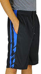 Real Essentials Men's Active Athletic Performance Shorts with Pockets - 5 Pack