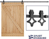 5FT Heavy Duty Sturdy Sliding Barn Door Hardware Kit -Super Smoothly and Quietly - Simple and Easy to Install - Includes Step-by-Step Installation Instruction -Fit 30" Wide Door(Rhombic Shape Hanger)