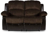 Homelegance Resonance 83" Bonded Leather Double Reclining Sofa, Brown