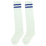 Youth Soccer Socks Fasoar Teens Knee High Football Socks Long Striped Rugby Tube Socks 2/6/10 Pairs