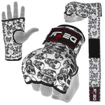 DEFY Gel Padded Premium Inner Gloves with Hand Wraps MMA Muay Thai Boxing Training Fight PAIR